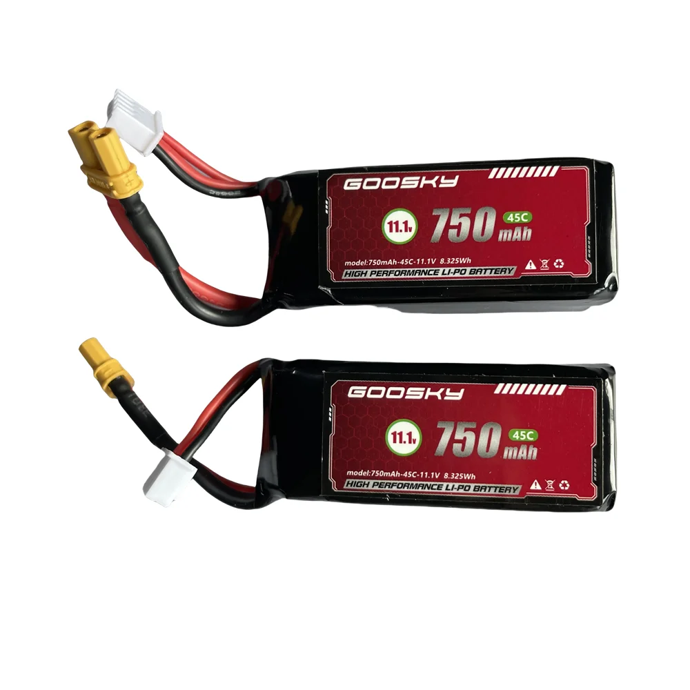 Original GOOSKY S2 Battery 11.1V 750mAh 45C Lipo 6CH 3D RC Helicopter Spare Parts Accessories