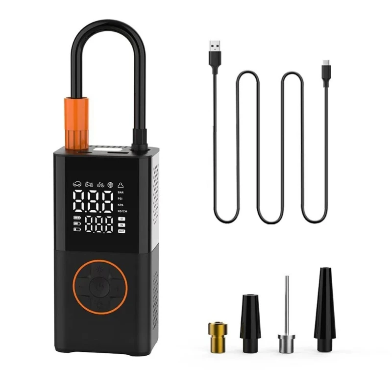 

A2BF Efficient Tire Inflator Air Compressor for Motorcycle Bike with Safety Features