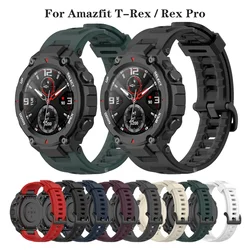 Silicone Strap For Amazfit T-Rex / T-Rex Pro Smart Watch Bracelet Soft Sport Wrist Strap with Tools Band Replacement Watchband