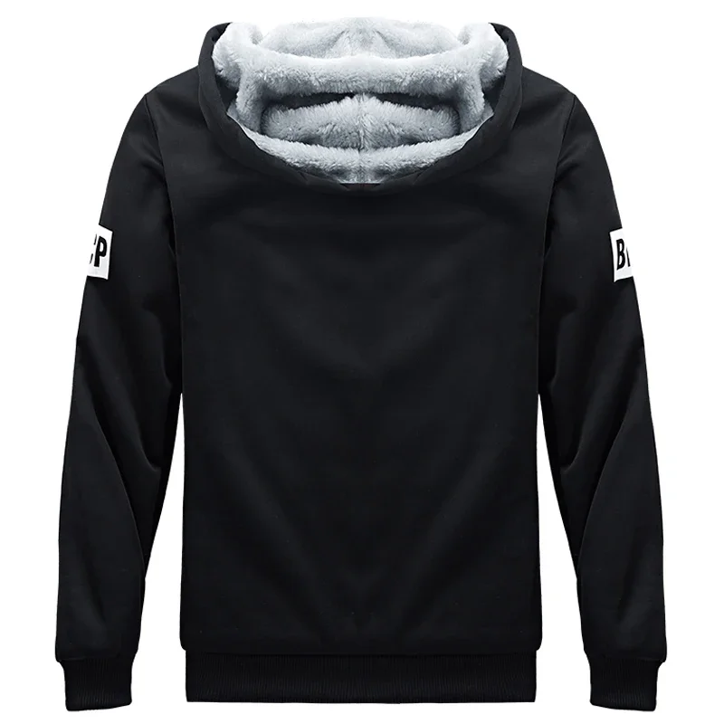 Além de veludo plus size m ~ 4xl roupas de marca inverno conjunto masculino com capuz + calças esporte terno casual agasalho masculino moletom suor ternos