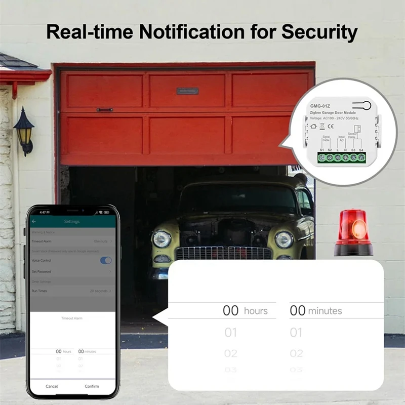 1 PCS Tuya Zigbee Smart Garage Door Controller Universal Garage Door Remote Control ABS App Voice Timing Control For Alexa Home