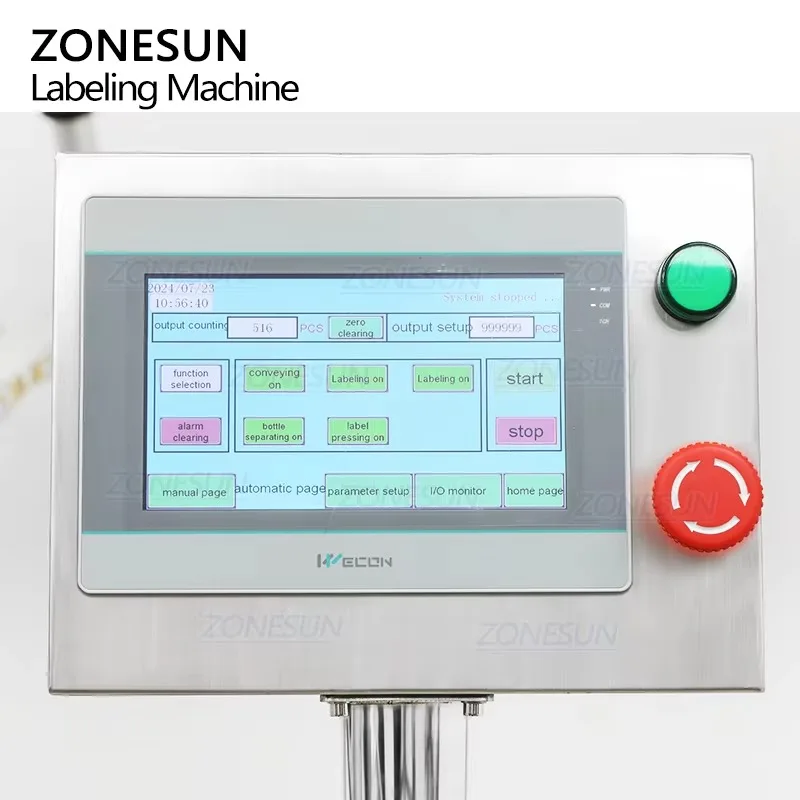 ZS-TB822R Automatic Positioning Wine Beer Round Bottle Neck and Body Labeling Machine