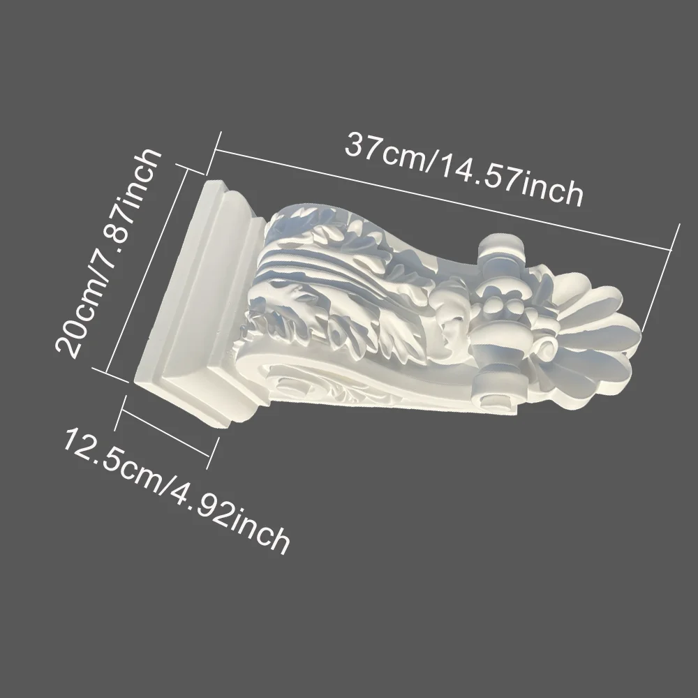 PU Gypsum High Quality  Pillar Head Lightweight Carved Bracket for Indoor Villa Wall Ceiling Architectural Home Decor