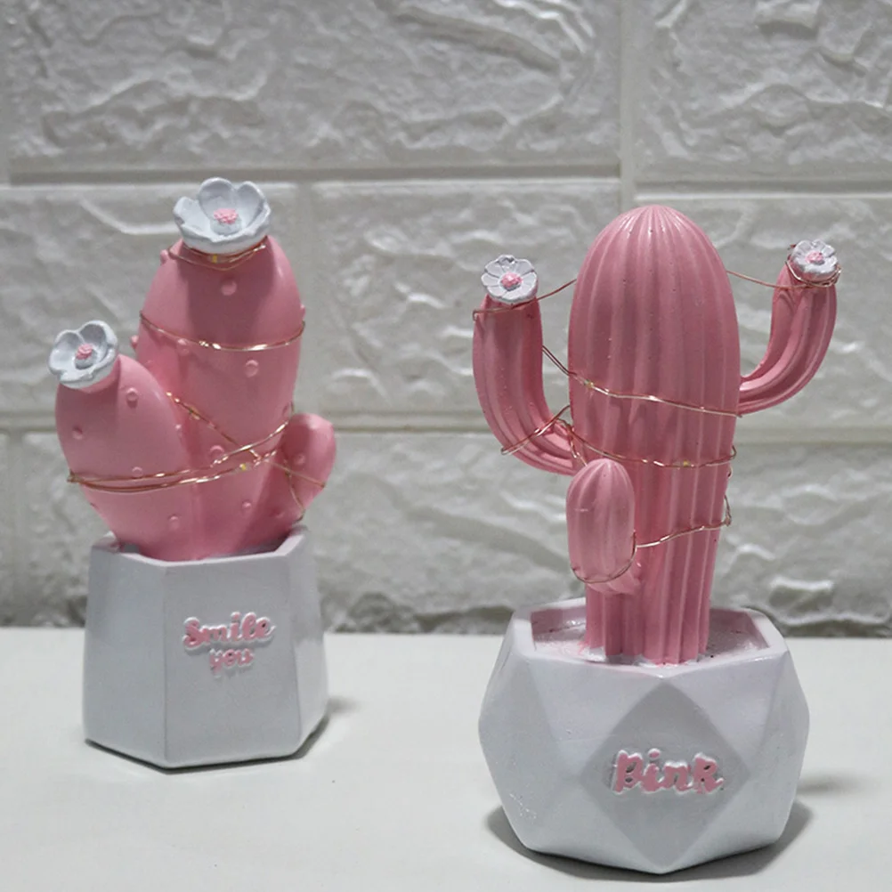 Dekoration Sternlicht Ornamente Kaktus Herz Desktop Harz Rosa Student