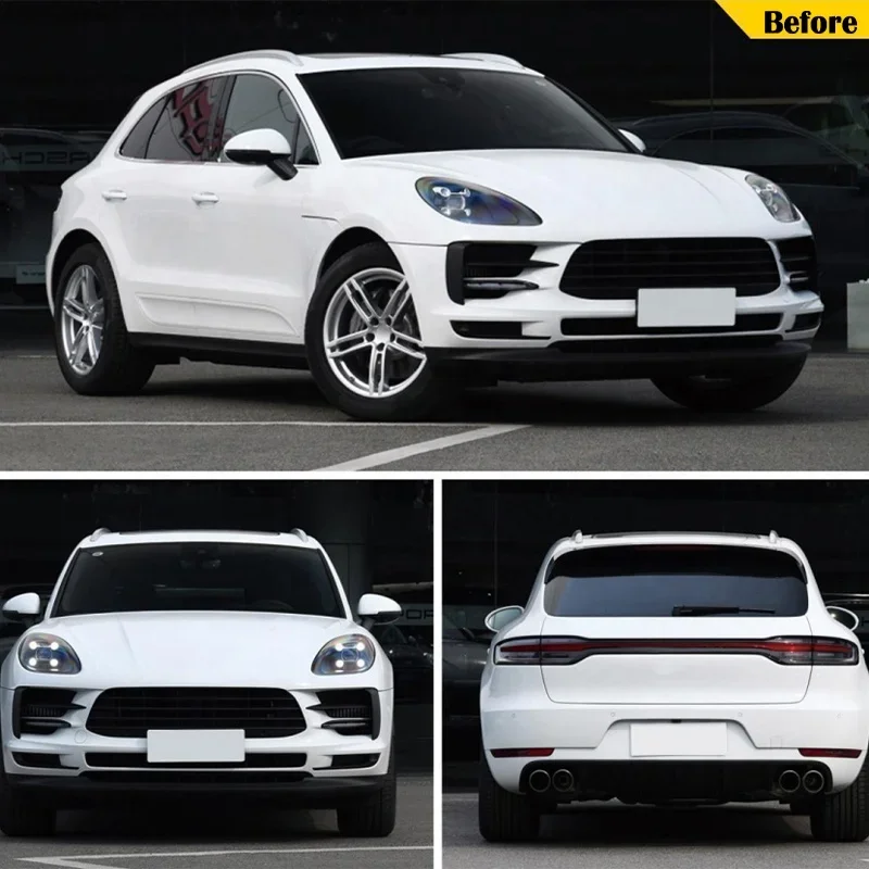 Bodykit for Porsche Makan 2014 95B upgrade to Macan SD 2018 pp material front bumper body kit headlight