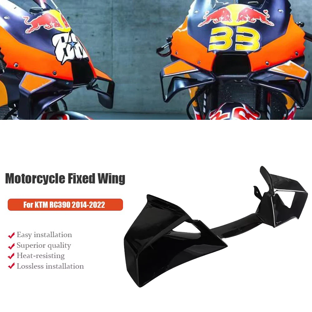 For KTM RC390 Winglet spoiler RC 390 2014-2021 MotoGP RC16 RC8C the same fuselage fixed wing lower shroud front wings orange