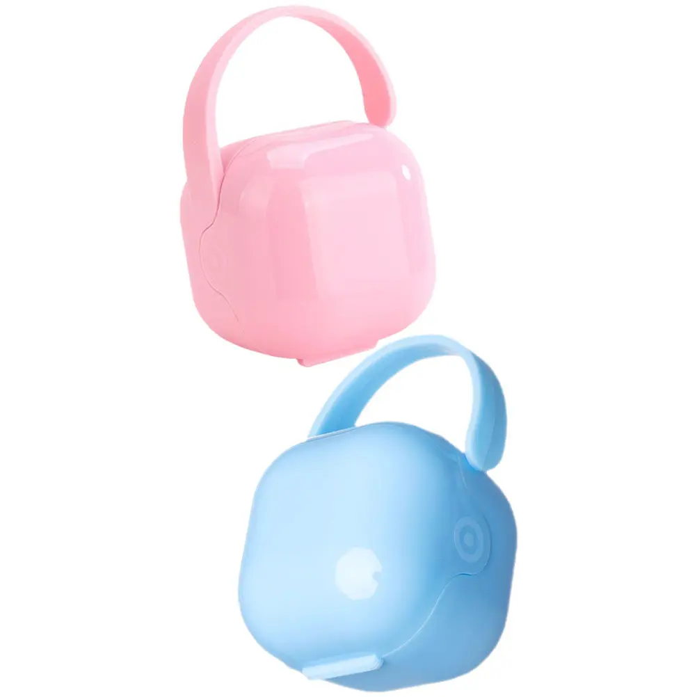 

2Pcs Baby Pacifier Storage Holder Case Portable Travel Pacifier Container for Newborn Infant Safe PP Material Dustproof