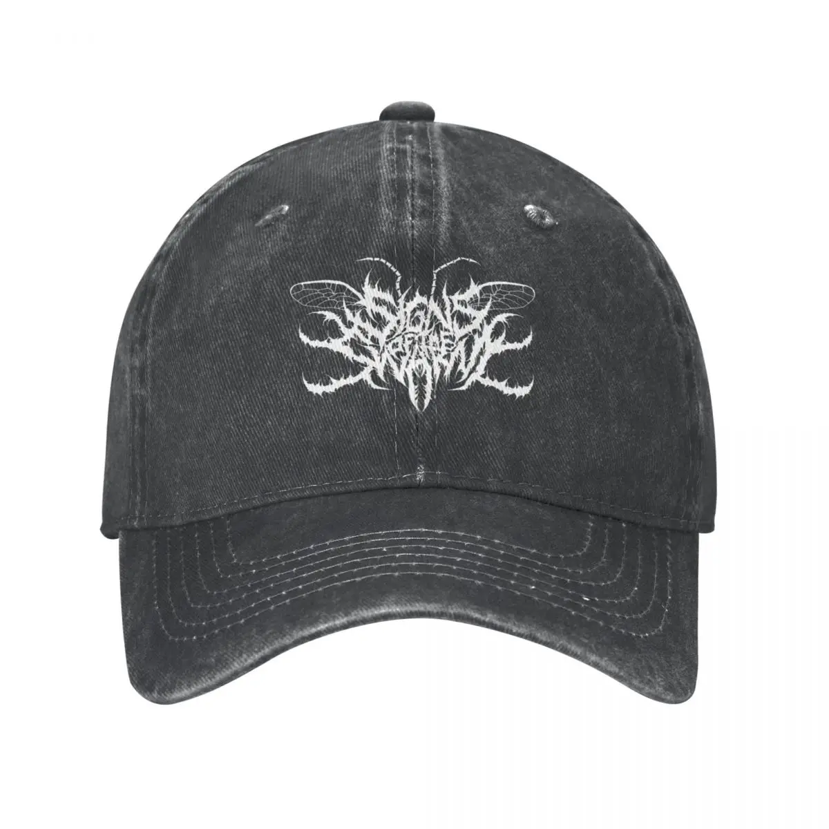 SIGNS OF THE SWARM - BAND - WHITE Cowboy Hat |-F-| Fishing cap Thermal Visor Snap Back Hat Men's Luxury Women's