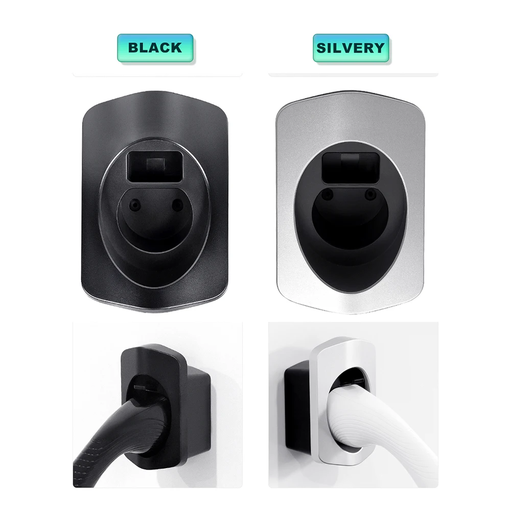 EV Charger Holder Electric Vehicle Type 1 Type 2 For Tesla GBT J1772 Charging Adapter Wall-Mount Electric Car Charger Storage