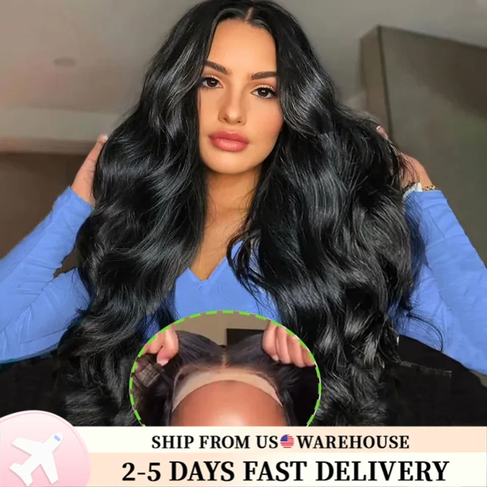 Brazilian Body Wave Glueless Preplucked Human Wigs Ready To Go 6x4 5x5 Lace Closure Wig Human Hair Without Glue And Gel On Sale