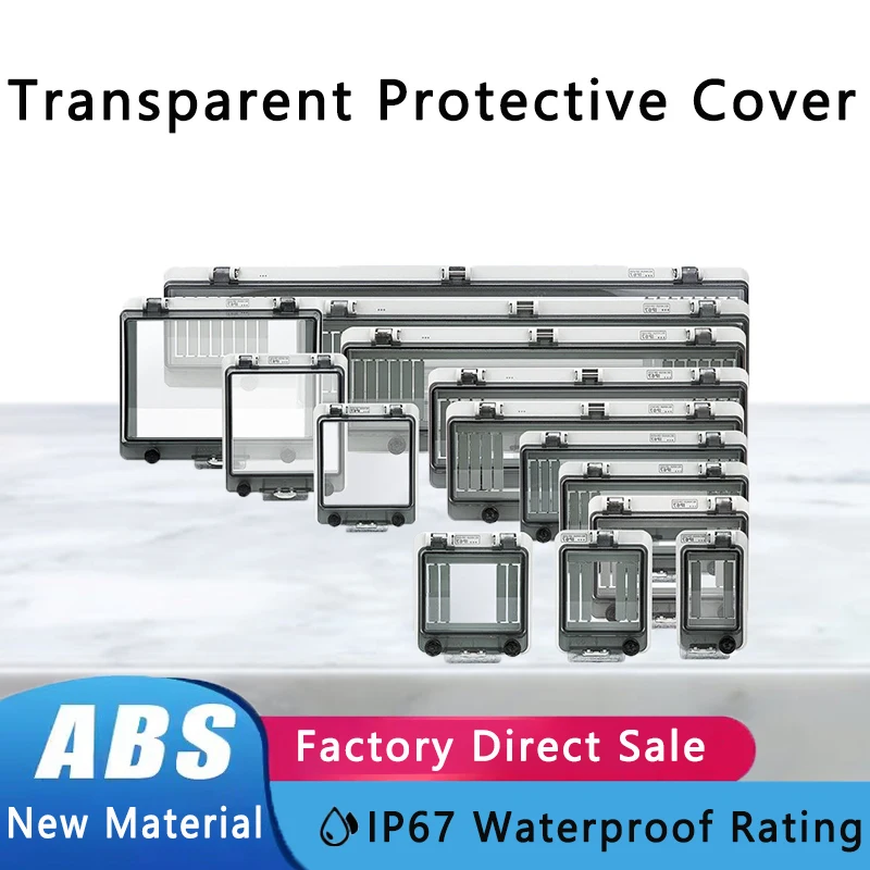IP67 Circuit Breaker Transparent Waterproof Box Transparent Protective Window Cover Distribution Box Switch Panel Hood