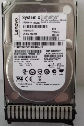 

For Lenovo IBM 00AJ087 1TB 7.2K SAS 6Gb 2.5 G3 00AJ090 00AJ086 Hard Disk hdd