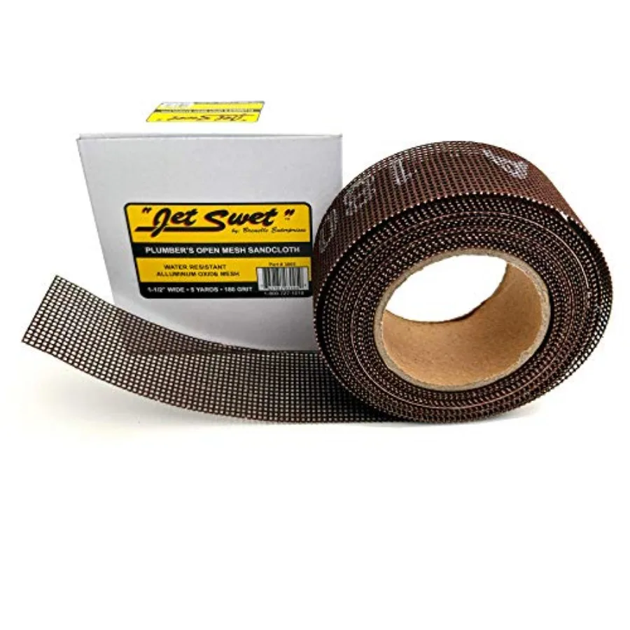 

Plumber's Open Mesh Sanding Cloth 180 GRIT, 1.5" in Wide, 15' FT Long