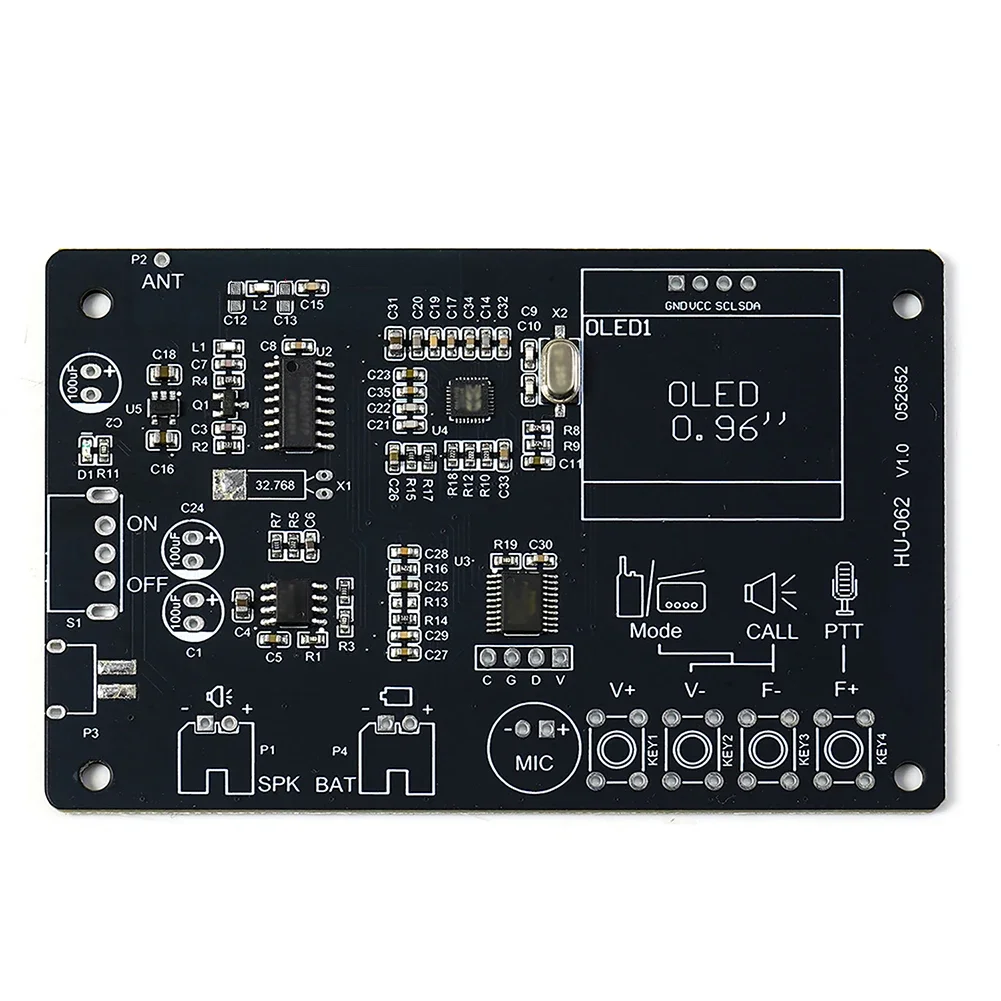 1Set 87-108MHz Walkie-Talkie Radio Electronics DIY Kit With FM Radio Frequency Meter BK4802P RF+RDA5807 Dual Chip Power Tool