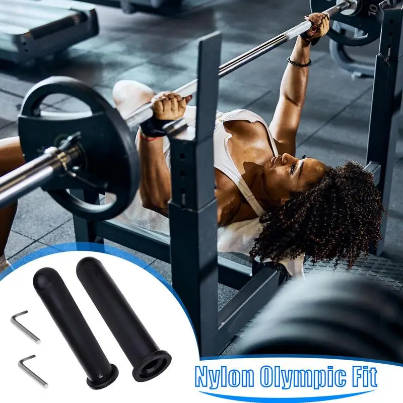 Barbell Sleeve 2pcs Dumbbell Adapter Weightlifting Converts 1 Standard Weight Plate Posts To 2 Weight Plate Posts Grip