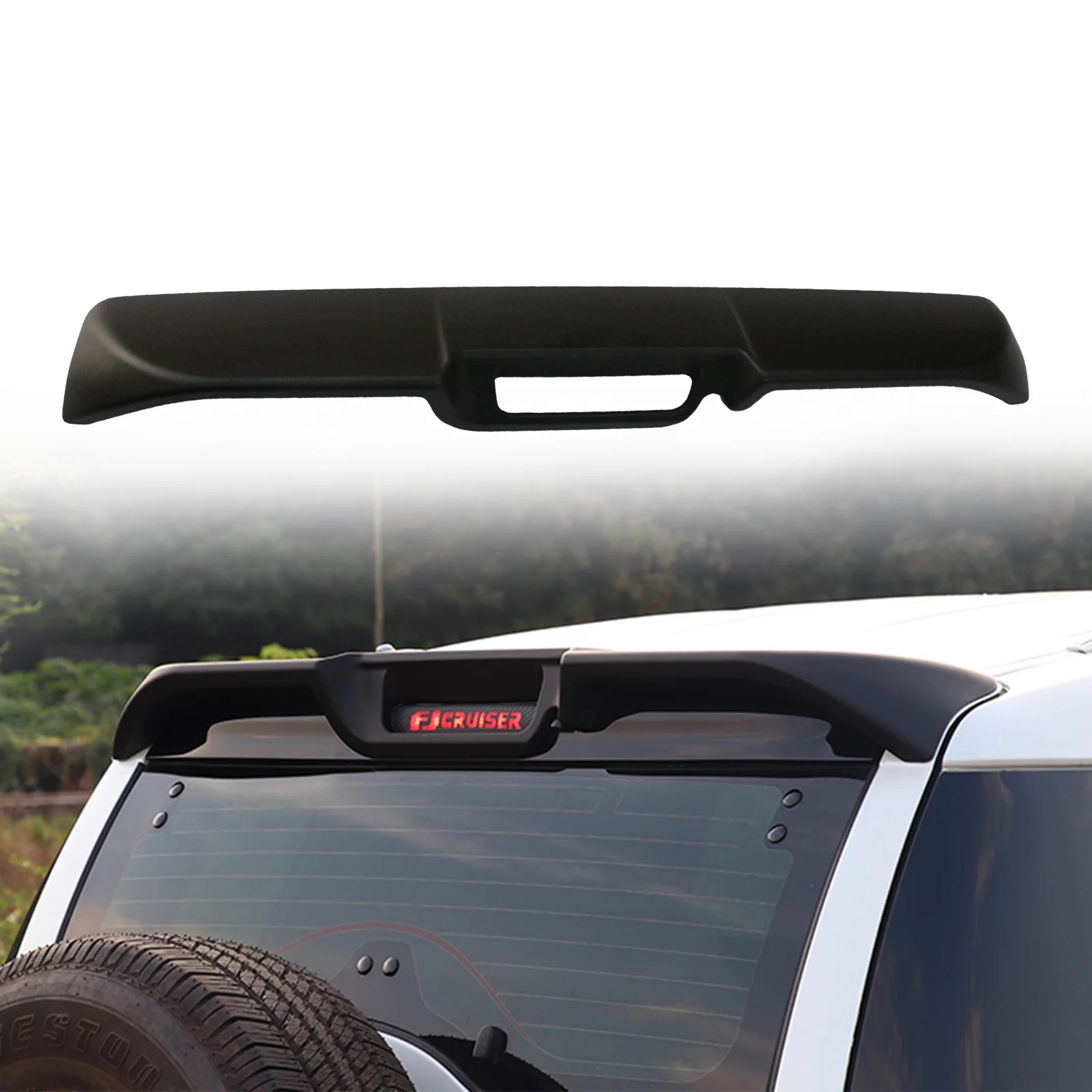 For Toyota FJ Cruiser ABS Spoiler Modification Fixed Wind Spoiler Appearance Decoration FJ Tail Sports Spoiler Accessories