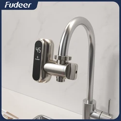 Fudeer-Conector de grifo de agua caliente instantáneo, calentador de agua eléctrico dorado champán, adaptador de grifo de cocina, calentador de agua sin tanque de 220V