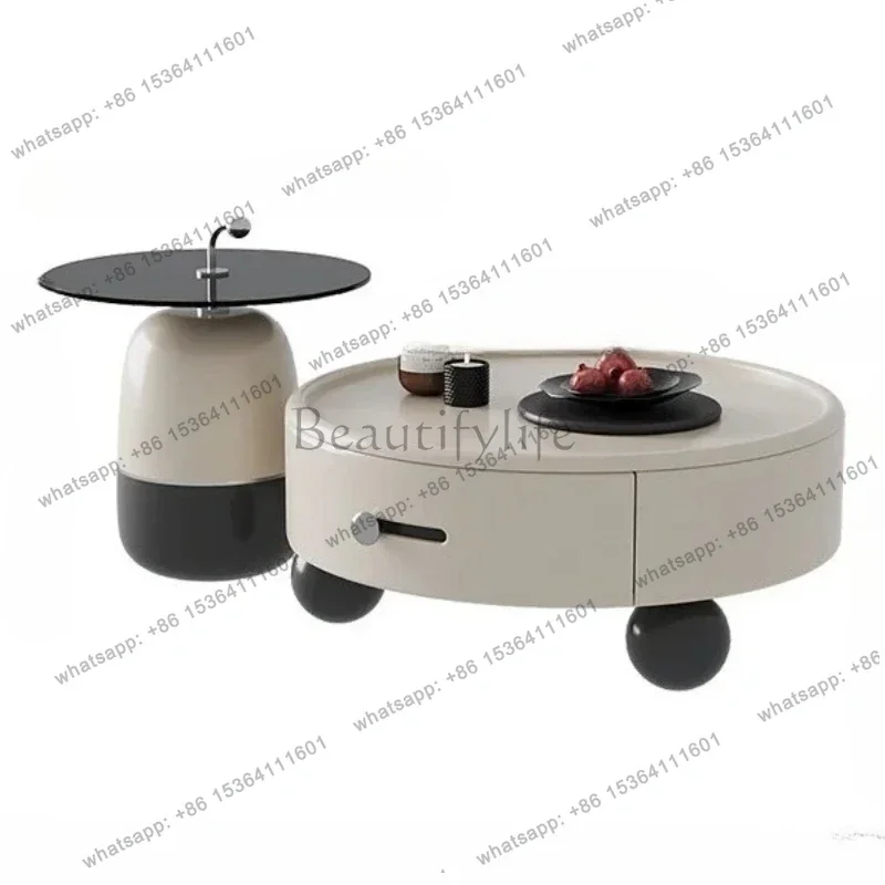 Mesas de centro estilo creme, design moderno, mesas de centro com armazenamento exclusivo, mesas de centro luxuosas e fofas, móveis para sala de estar