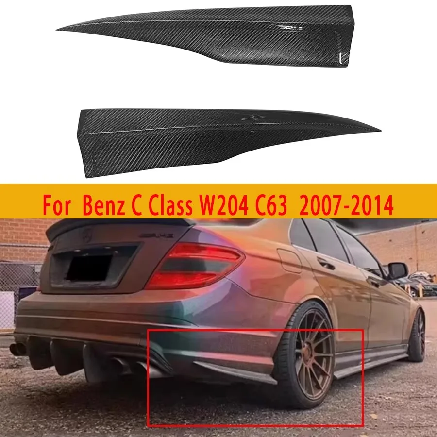 

for Mercedes Benz C Class W204 C63 AMG 2007-2014 Carbon Fiber wrap angle Car Rear Bumper Splitter Corner Trim Car Accessories