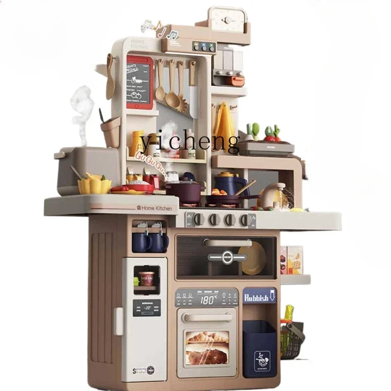 Play House Toy Simulation Kitchen Cooking Tableware Suit Kids' Birthday Present Large Size For Children R25