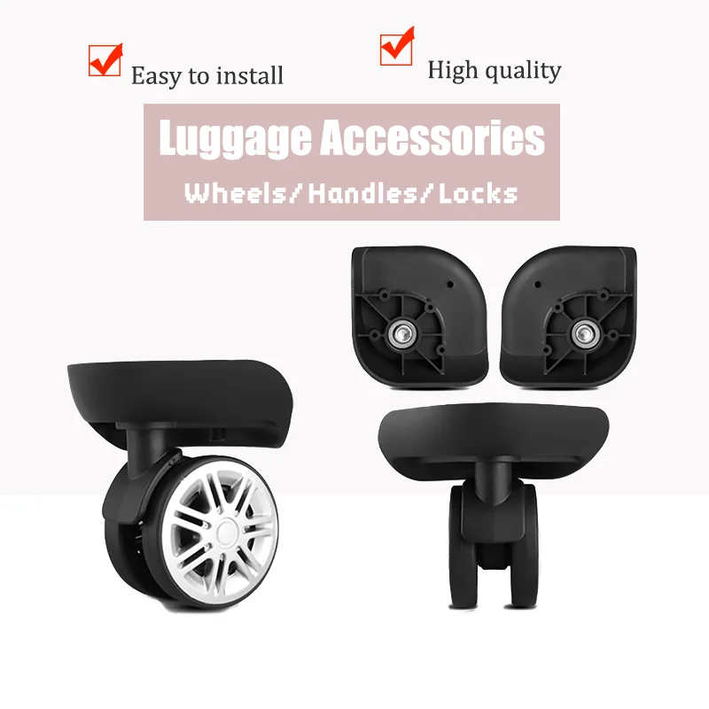 W074 Diameter Luggage Replacement Wheel Strong Obstacle Crossing Ability Easily Over Curbs Repair Accessory