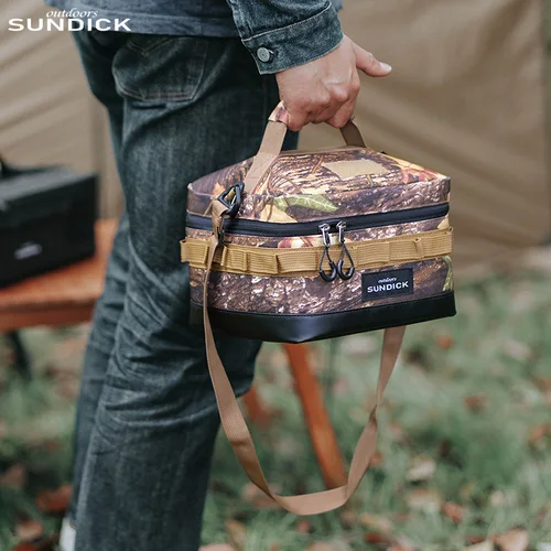 Imagen 2 del producto 1 negro/marrón/verde militar/camuflaje opcional camping aislado al aire libre tazón taza bolsa de almacenamiento