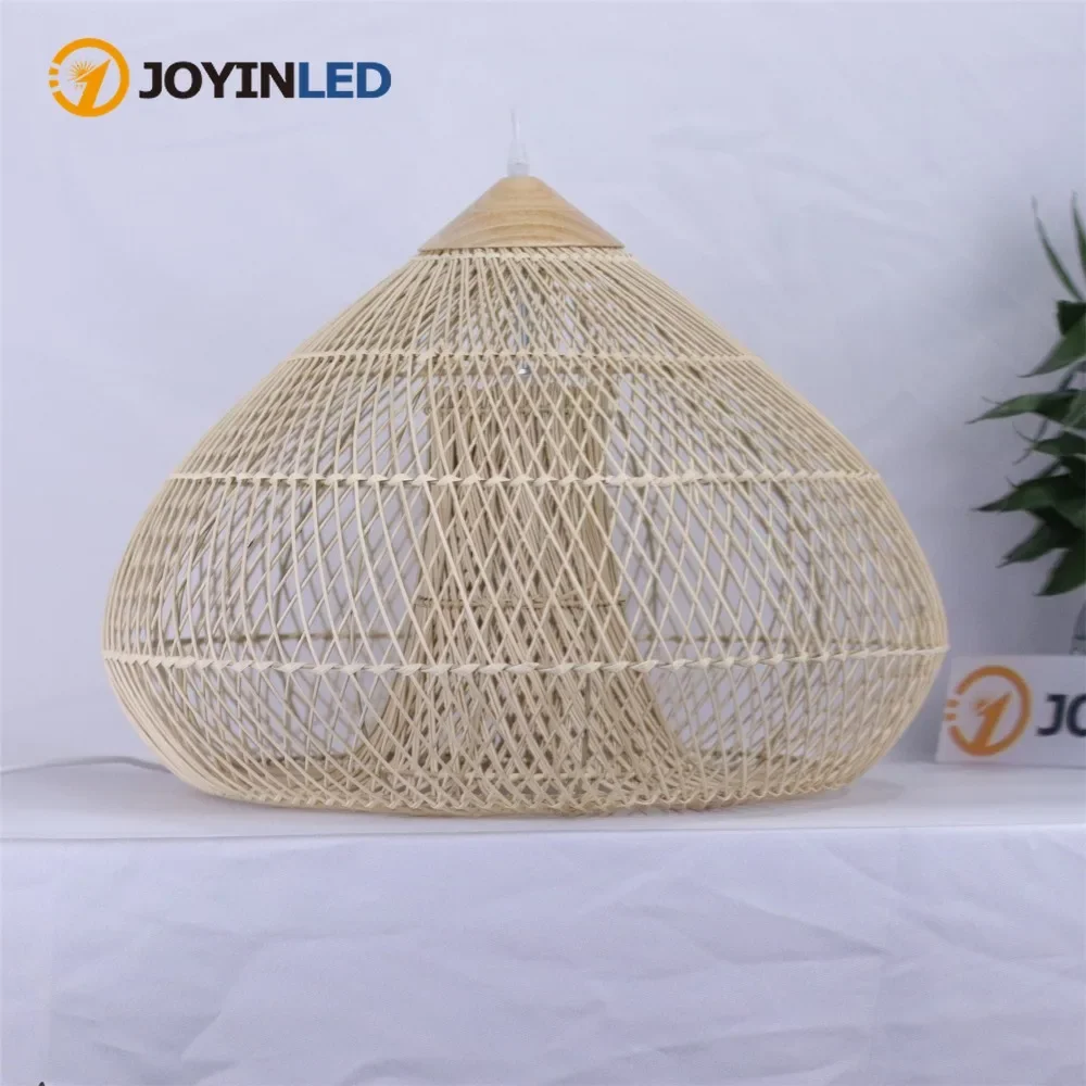 JOYINLED Southeast Asian Vintage Pendant Lights High Quality Beige Black Large Rattan Lamps Dining Room Restaurant Kitchen Light