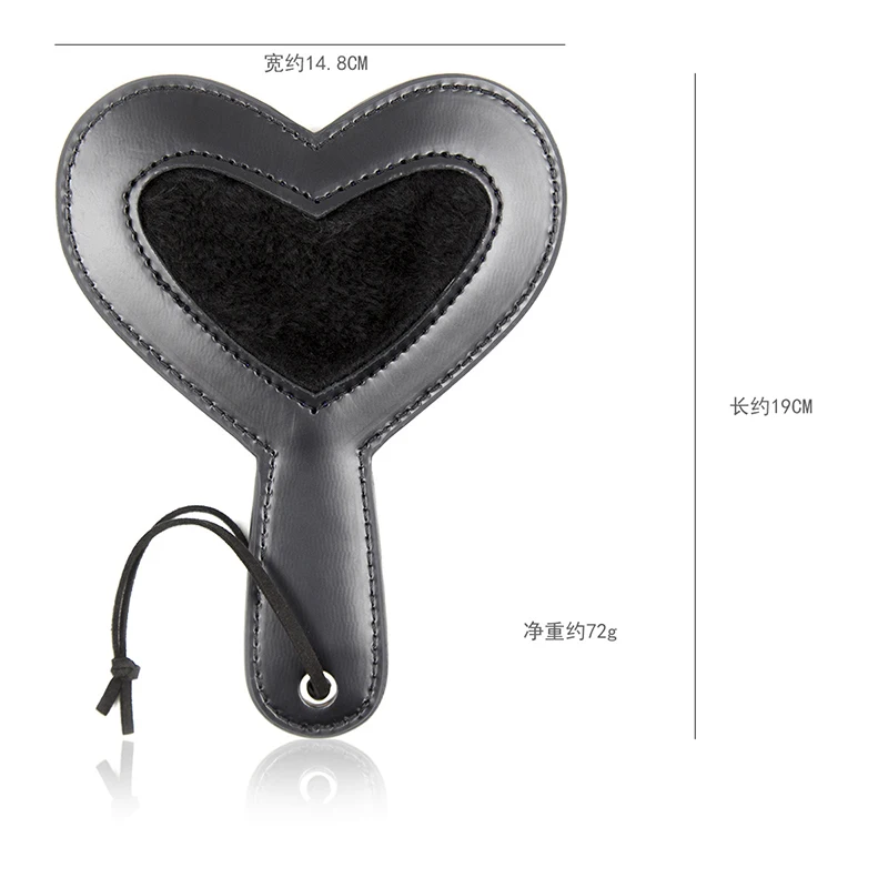 19cm Heart Shape Mini Paddle Riding Crops Flogger Horsewhips Spikes Leather Spanking Paddle Slapper Dressage Whips