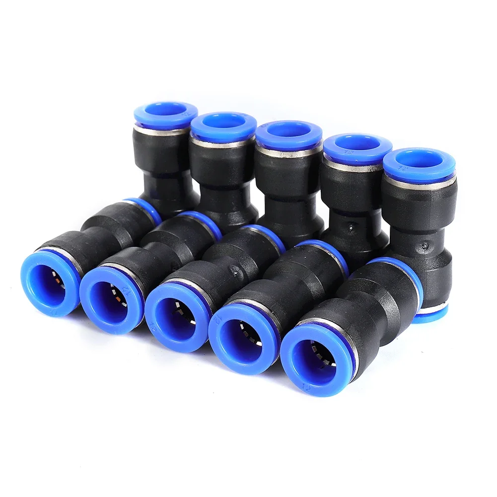 

40 PCS Straight Push PU Connectors Pneumatic Connect Fittings Air Line Quick Hose Repair For 6 8 10 12mm Outer Diameter Pipe