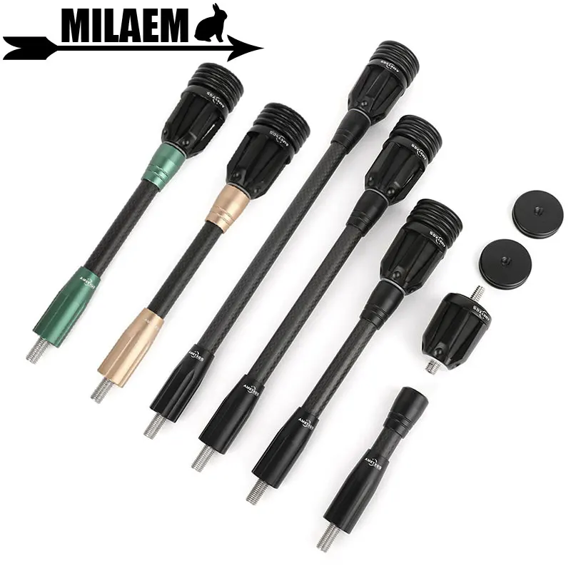 6/8/10/12 Inch Archery Balance Bar 3K Carbon Fibre Bar Bow Stabilizer Shock Absorbing Rod Damping Hunting Shooting Target Acc
