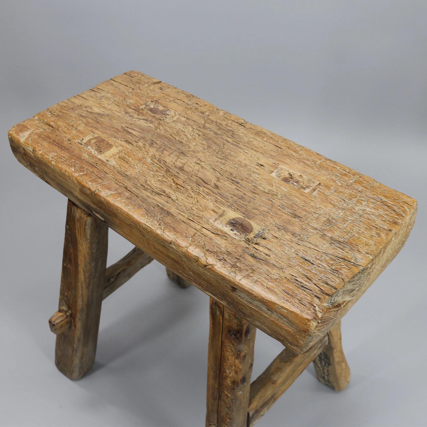 Old Wooden Stool, Bathroom Bench, Chinese Antique, Pedestal, Medium Size