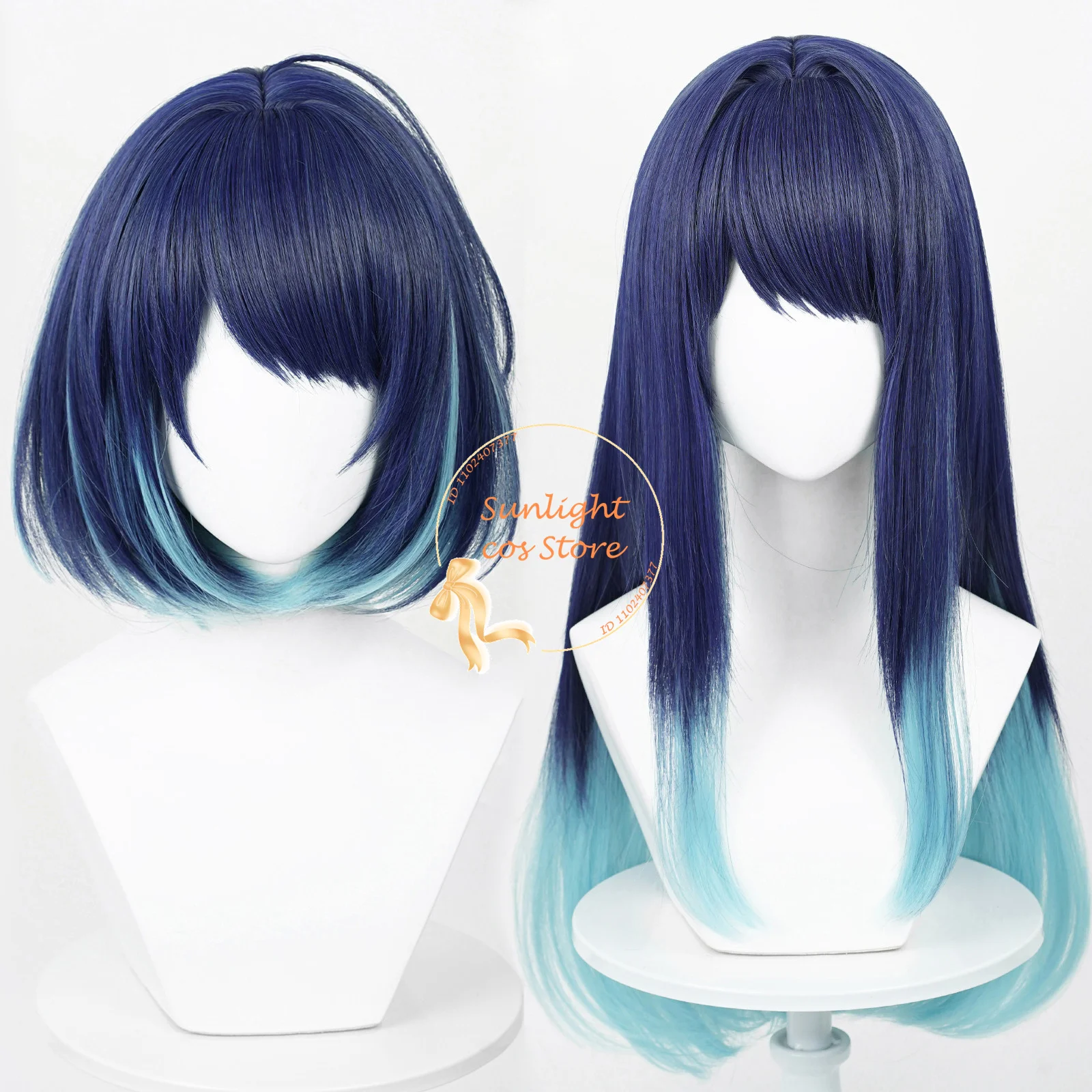 Anime Akane Kurokawa Cosplay Wig 34cm/70cm Dark Blue Gradient Kurokawa Akane Wigs Heat Resistant Synthetic Hair Women Wigs