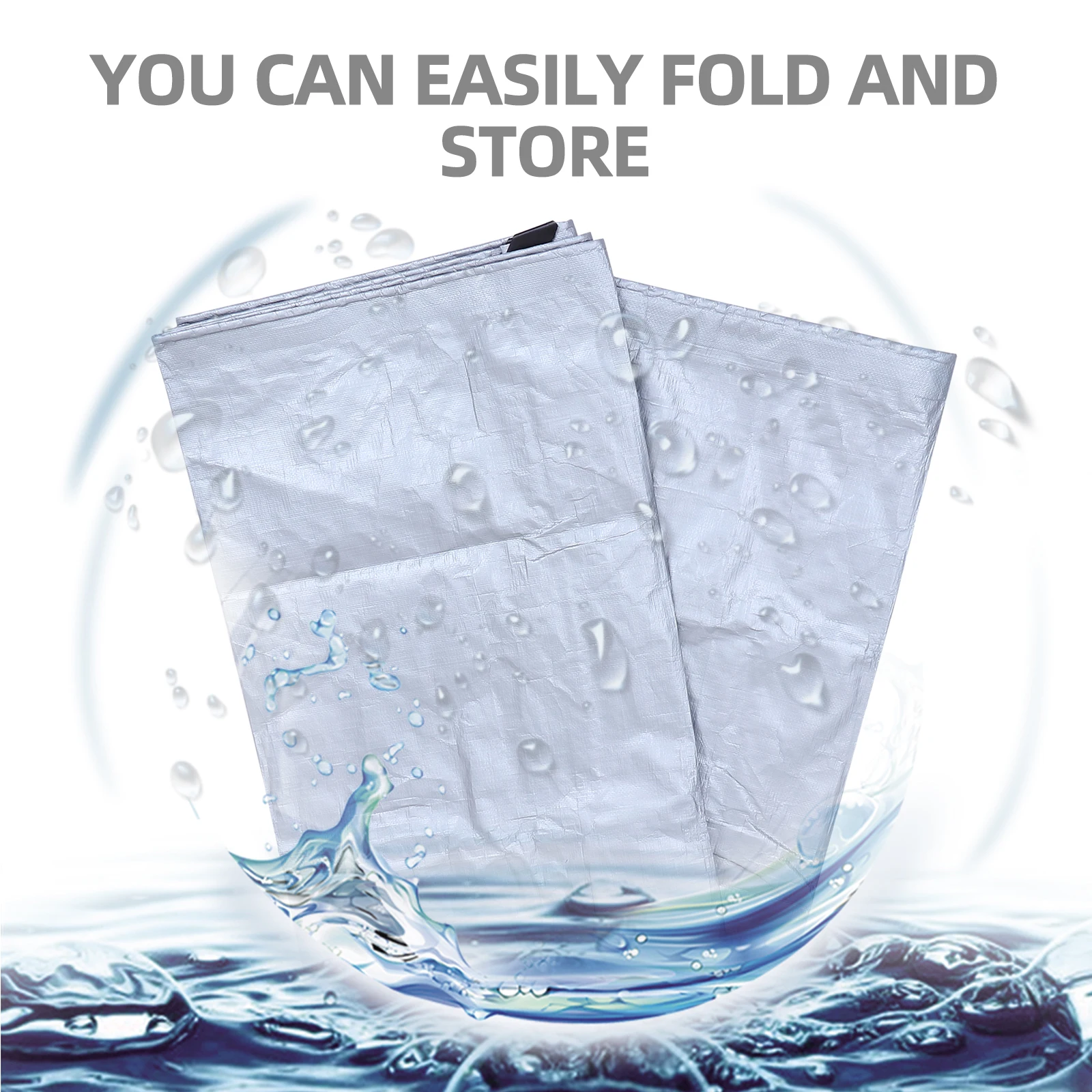 

1Pcs Waterproof Tarpaulin Heavy Duty Sun Rain Proof Cover with Eyelets for Outdoor Garden Furniture Protection Shelter