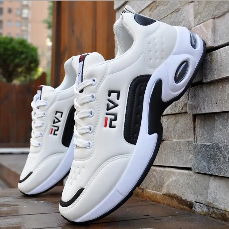 Summer Man Fashion Off White Breathable Sport Tennis Shoe Men Casual Sneakers Male Sport Shoes 2024 New PU Leather Running Shoes