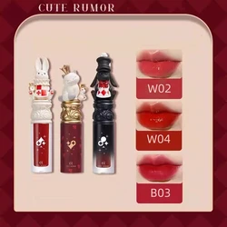 Cute Rumor Rabbit Lip Cat Glaze Mirror Gloss Moisturizing Lip Honey Mud Matte Velvet Lipstick