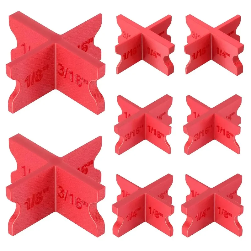 Outil d'espacement de terrasse en ABS (4/8 pièces) – Gabarit de serrage pour lames de terrasse 1/16'', 1/8'', 3/16'', 1/4'' pour terrasses composites traitées sous pression