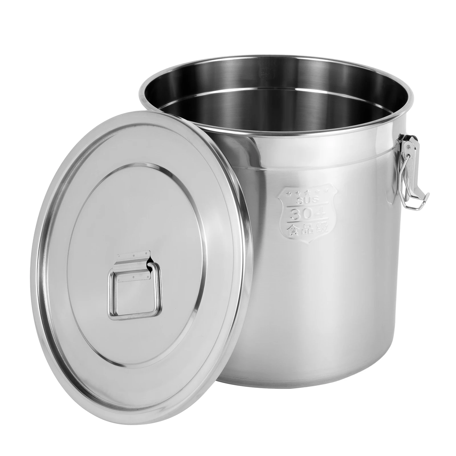 33L Stainless Steel Airtight Canister Kitchen Storage Bucket Dry Food Container Sealable Containers with Lids for Kitchen