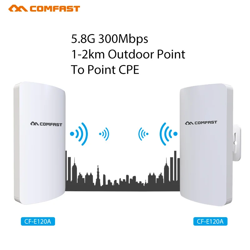 Punto de acceso Wifi para exteriores, repetidor de puente AP inalámbrico, enrutador de nanoestación, 3KM, largo alcance, CPE, 300Mbps, 5G, 11dbi, Antena Poe