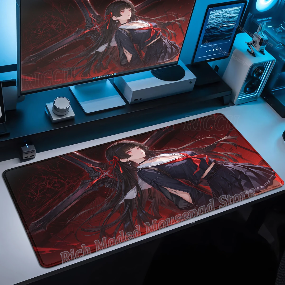 

Wuthering Waves Chisa Mouse Pad Gaming Mousepad Sexy Anime Girl Tablemat Rubber XXL 900X400 Desk Mat E-Sports Office PC Carpet