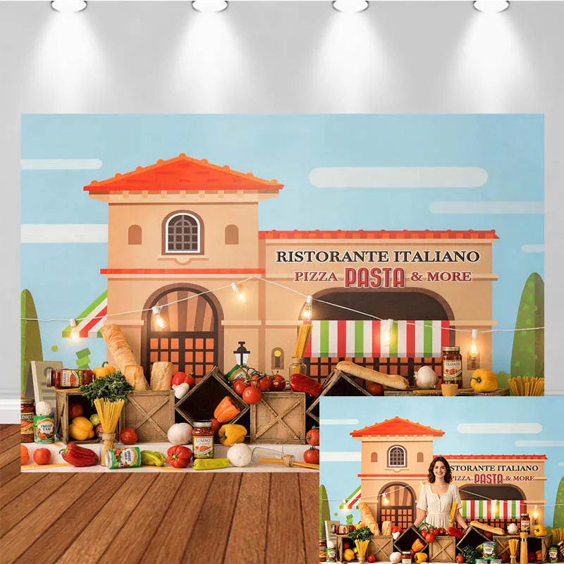 

LS Photography Backdrop House Vegetable Fruit Spice Noodle Decor Birthday Cake Smash Kids Adult Portrait Photo Background Studio