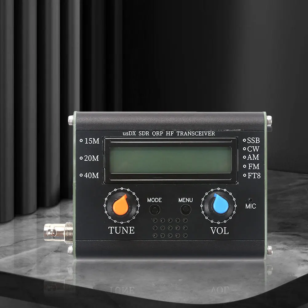 5W USDX Transceiver with Handheld Mic 3-Band All Mode HF Transceiver Radio Transceiver Supporting 15M 20M 40M Bands