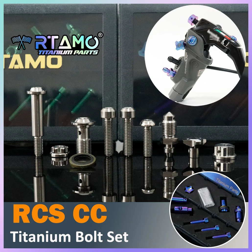 

RTAMO Gr5 Titanium Bolt Brake Pump Screw for Brembo 14/15/17/19RCS CC Clutch Master Cylinder
