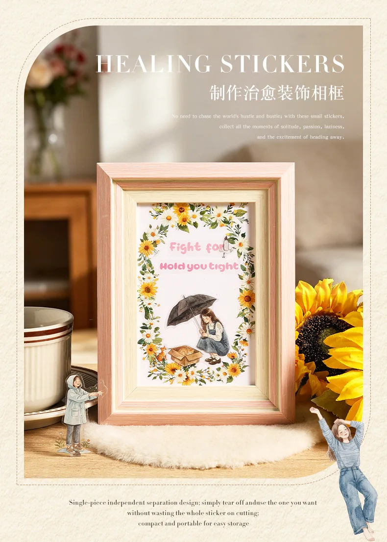 1 Packung/20 Stück Vintage Daily Girl Sticker Pack, Retro-Lifestyle-Charakter-Dekor-Aufkleber für DIY Scrapbooking, Tagebuch, Planer, Album – Detail 9
