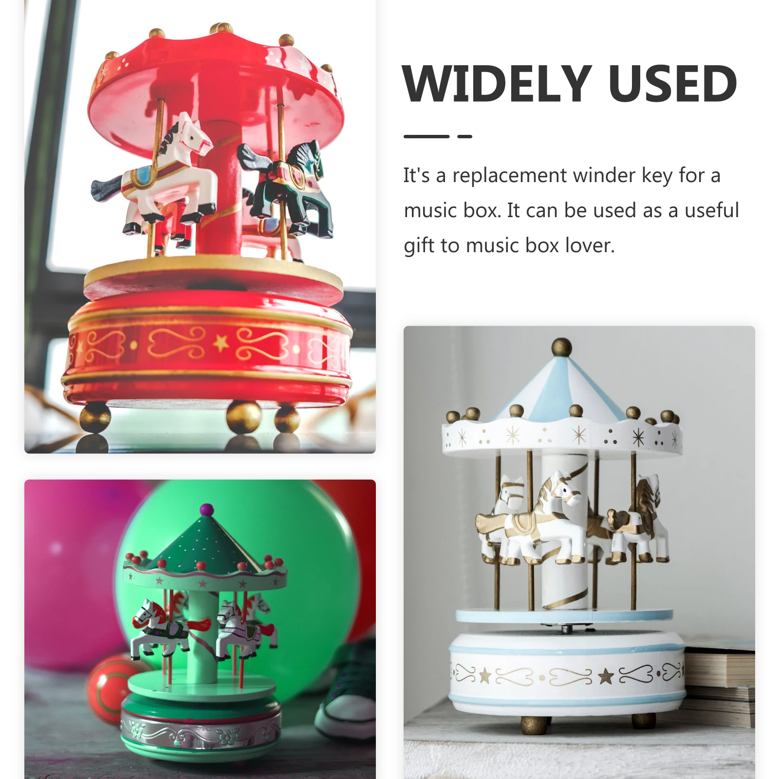 

8pcs Music Box Winder Key Replacement T Shape Bar For Musical Box Diy Parts Metal Handle Lightweight Craft Accessory