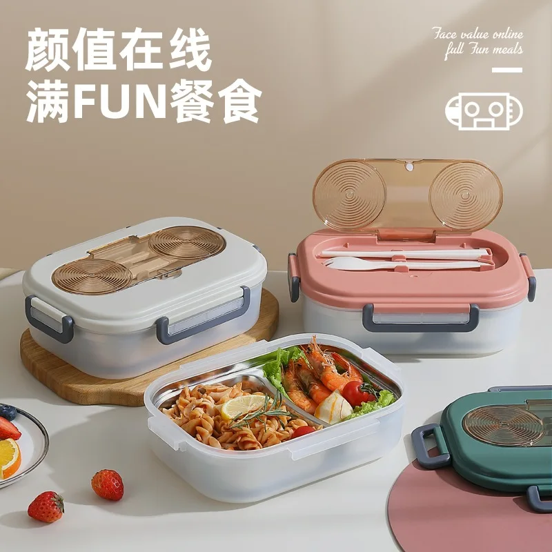 304 Stainless Steel Insulated Lunch Box for Office Students Fruit Bento Carrying Box Microwave Oven Special Lunch Box