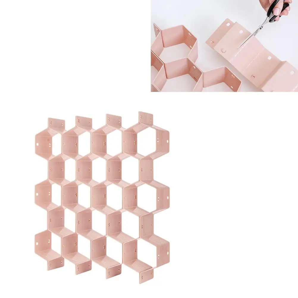 Plastic Storage Box Thickened Material Closet ganizer Sock Dividing Pad Honeycomb Style Drawer ganizer Freely Combinated