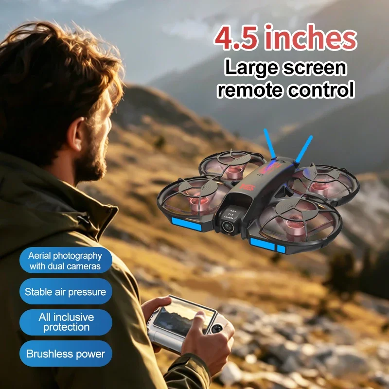 2026 New M15 FPV Drone with Screen Brushless Motor Optical Flow Positioning HD Camera Beginners RC Quadcopter Toy - view 4