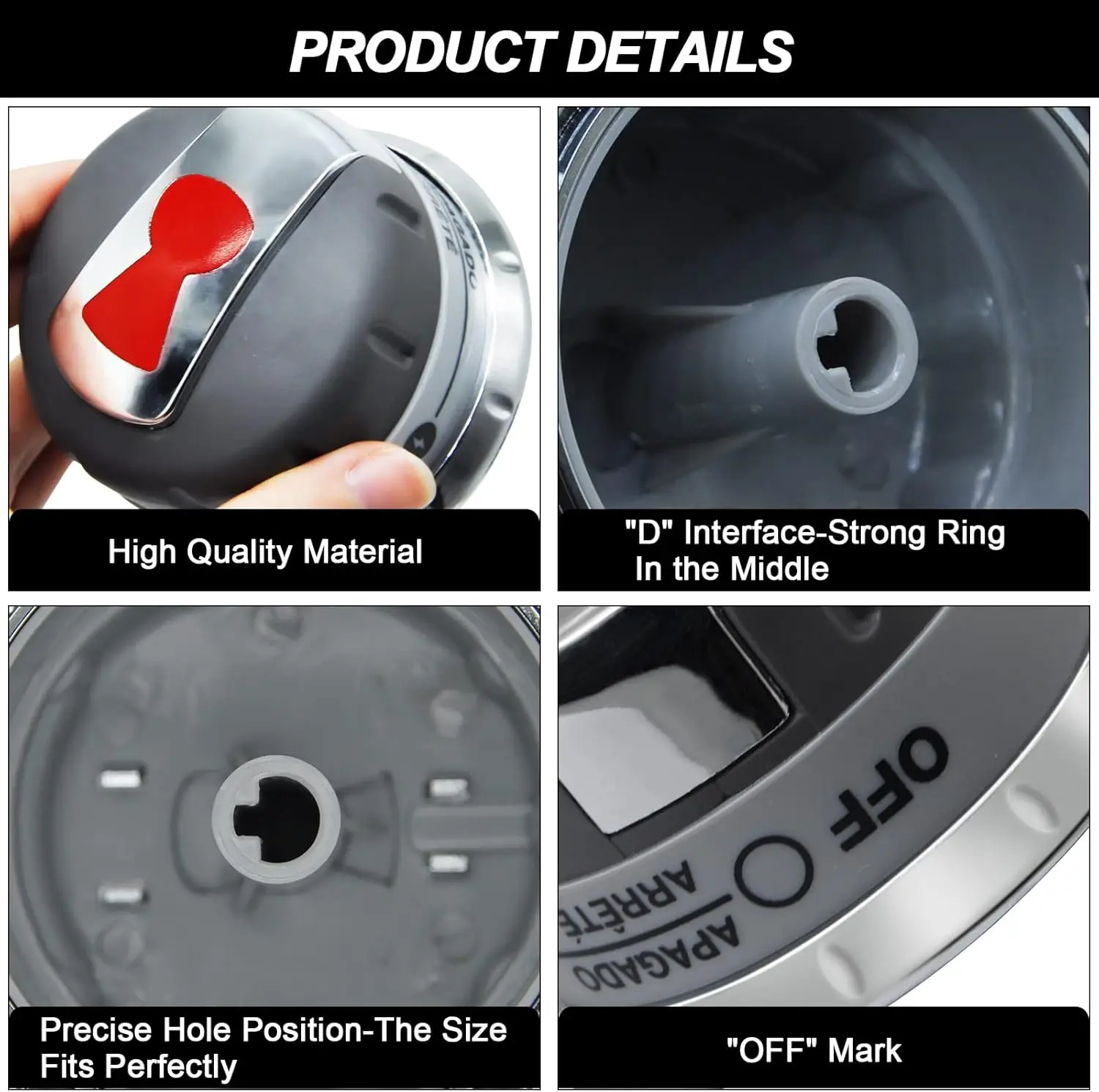 3Pcs Update 88848 Gas Grill Control Knobs Replacement Fit Genesis 300 Series 2011-2016 Gas Grills