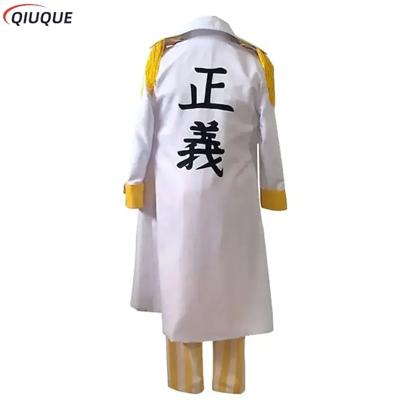 Anime Gorousei Kizaru Taisho Borsalino Cosplay Costume Admiral Uniform Suit Set Adult Unisex Halloween Outfit