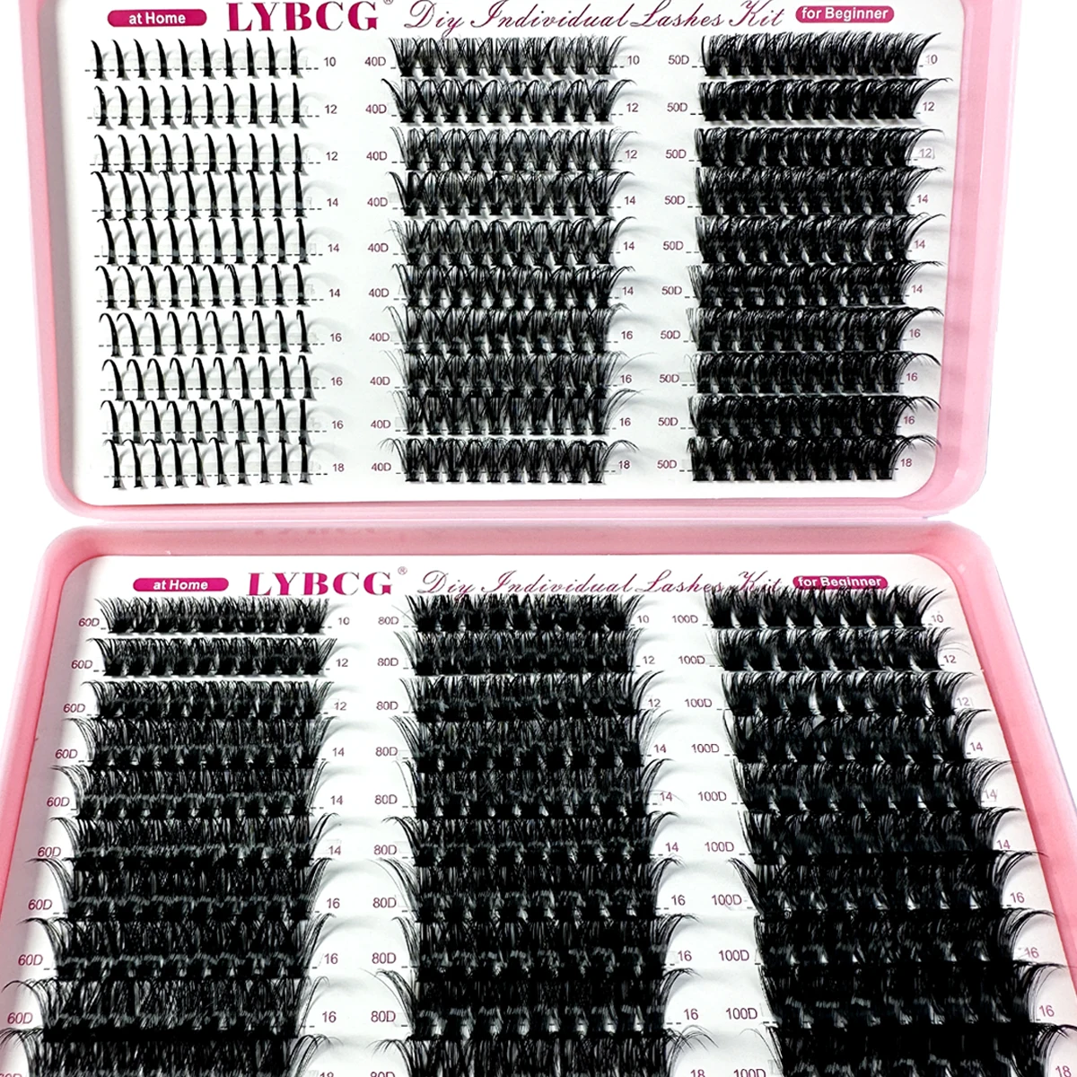 Spikes Lash Individuals Volume Eyelash Clusters D-Curly Lash Clusters Kit 10-20MM DIY Eyelash Extensions,6 Styles Lash Clusters_voghion.com
